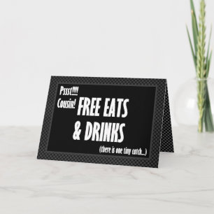 PRIMO Convite Engraçado de Padrinho Comida Grátis