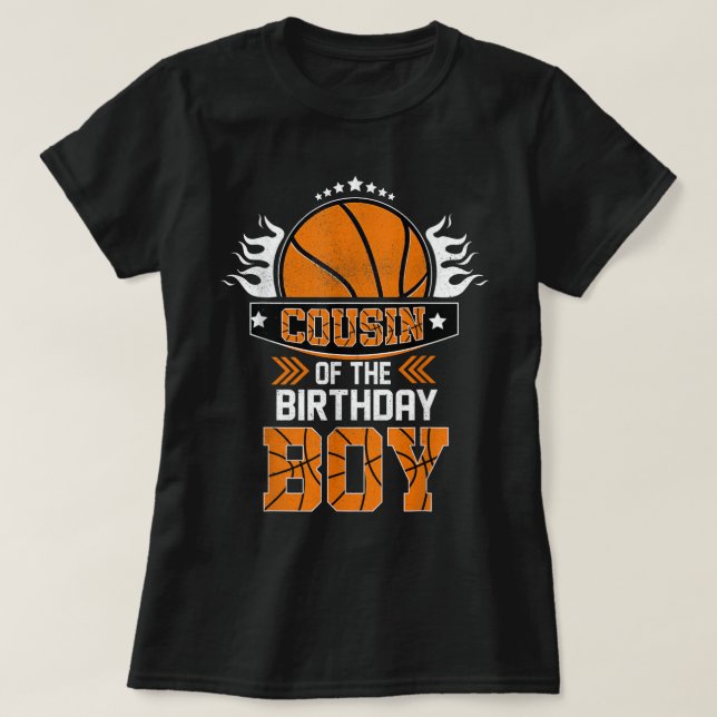 Primo da Camisa de Basquete de Birthday Boy para B (Frente do Design)