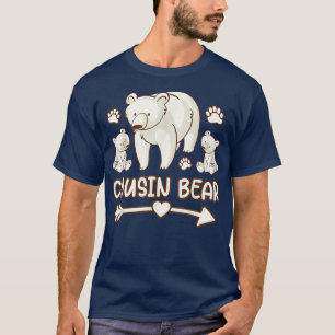 primo urso 2 filhotes camisetas, camisa de urso pr