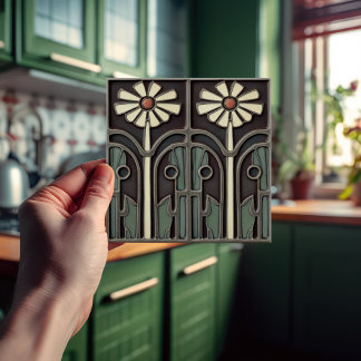 Primrose Art Deco Parede Floral Art Nouveau