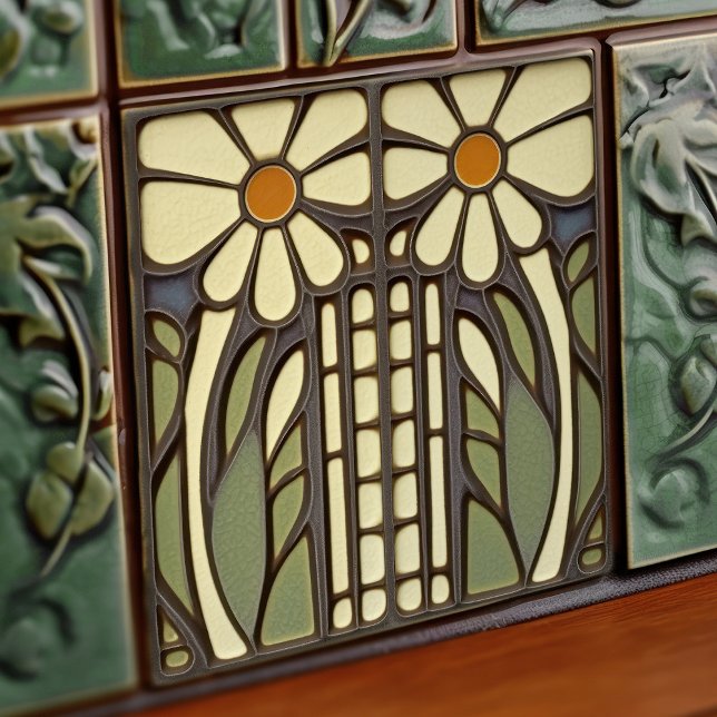 Primrose Art Deco Parede Floral Art Nouveau (Criador carregado)