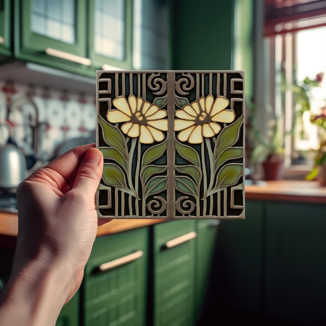 Primrose Art Deco Parede Floral Art Nouveau (Criador carregado)