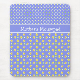 Primroses Mousepad para Personalizar Bolinhas, Azu