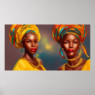 princesa africana mulheres jóias de ouro 3 pôster