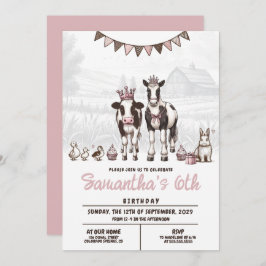 Princesa Animal Convite de aniversário