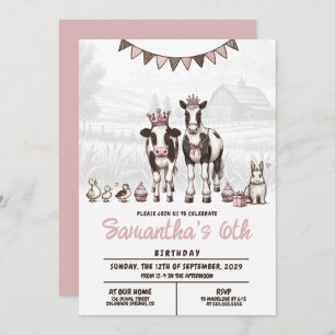 Princesa Animal Convite de aniversário