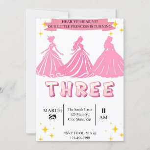 Princesa Aniversário Convite