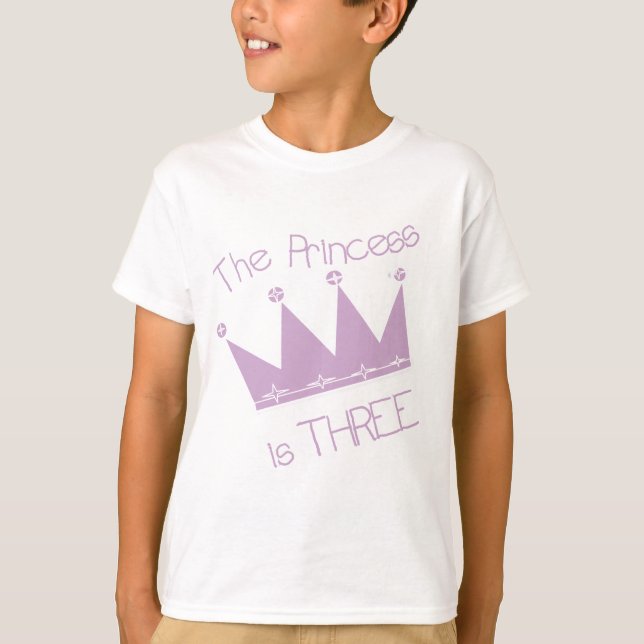 Princesa aniversário de 3 anos Camisetas e present (Frente)