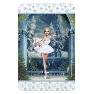 Princesa Bailarina Natal Ímã da neve