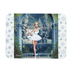 Princesa Bailarina Natal Ímã da neve