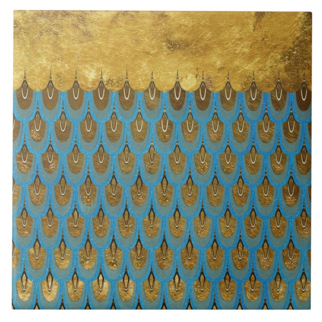 Princesa brilhante Dourado Sereia Brilho Escamação (Frente)