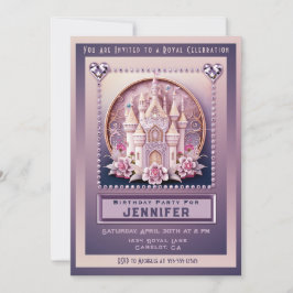 Princesa Castle Convite de aniversário