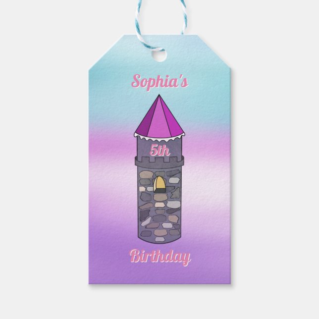 Princesa Castle - Tema de Aniversário - Etiquetas  (Frente)
