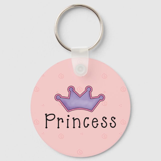 Princesa chaveiro com coroa fofa (Frente)