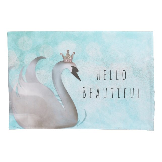 Princesa Cisne Brilho Dourado Falso Chic Conto de  (Frente)