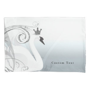 Princesa Cisne Prata & Branco Conto de Fadas Elega
