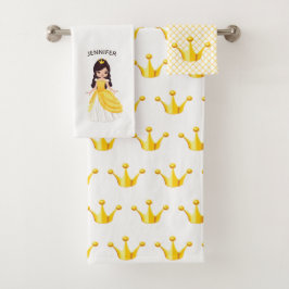 Princesa com Toalhas de Banho Personalizadas por C