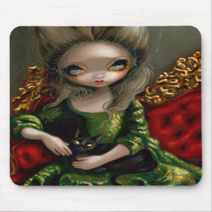 "Princesa com um gato preto" Mousepad