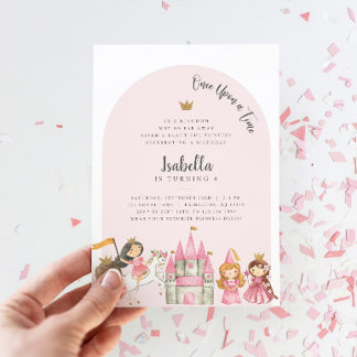 Princesa Convite de aniversário com Arch