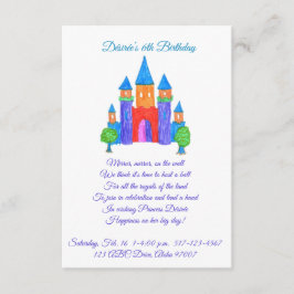 Princesa convite de aniversário - com rima