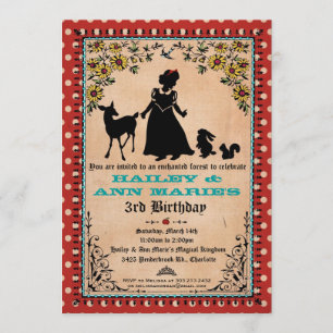 Princesa Convite de festas (para Gêmeos ou 2 Crian