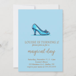 Princesa Crystal Calçados Convite de aniversário