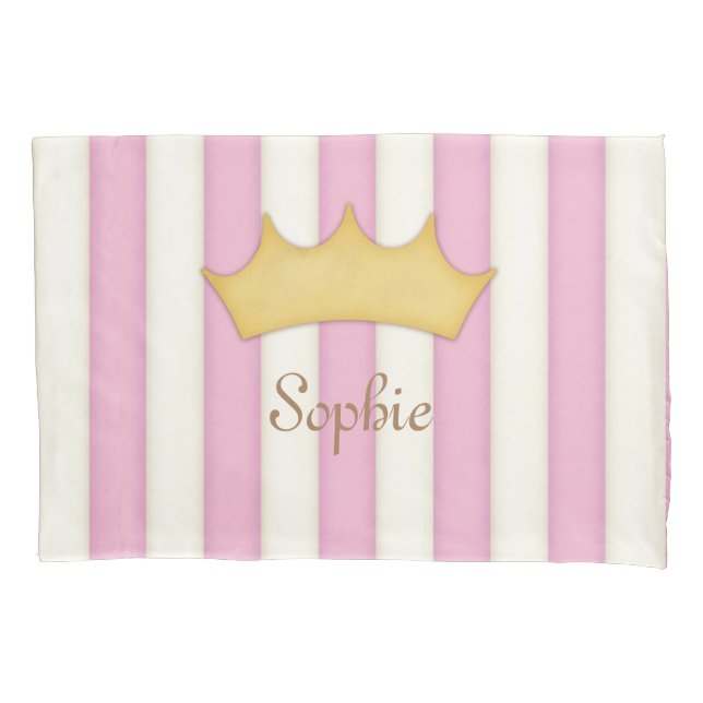 Princesa da Menina Coroa Personalizada - Stripes R (Frente)