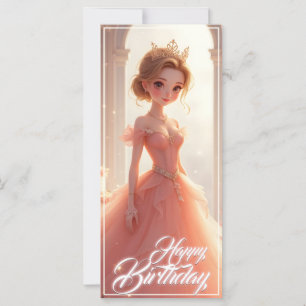 Princesa de Aniversário num Vestido Rosa Sonhador
