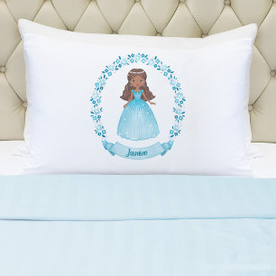 Princesa de conto de fadas azul-curva personalizad