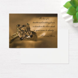 Princesa Diamond Ring Weding Charity Favor Card