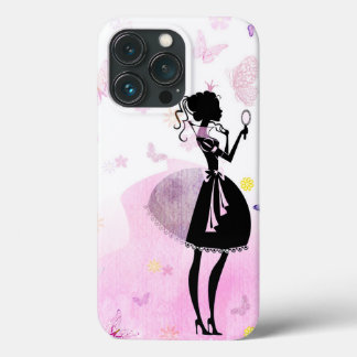 Princesa e borboletas rosa