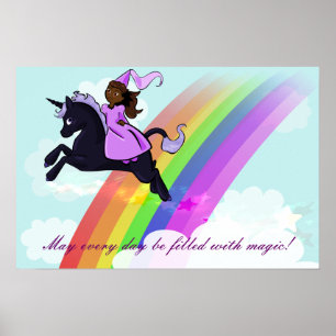 Princesa e Poster Unicorn
