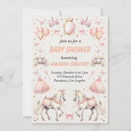 Princesa Elegante - Convite ao Chá de fraldas