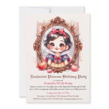 Princesa Encantada Convite à Neve de Aniversário