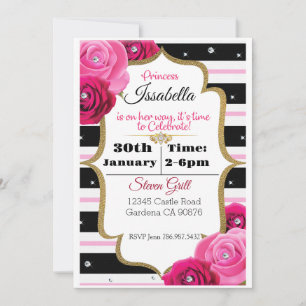 Princesa está a caminho do convite para Chá de fra