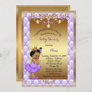 Princesa etnic pequena, convite do chá de fraldas,