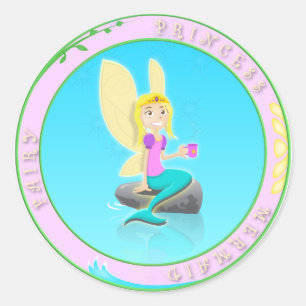 Princesa Fada Sereia Etiqueta