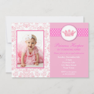 Princesa Fotografia Convites de Aniversário
