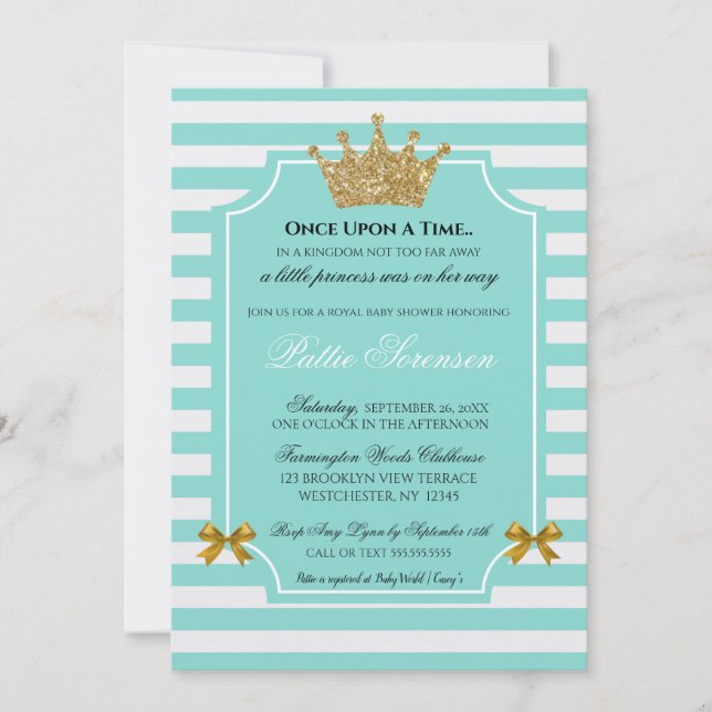 Princesa Glam Baby Sprinkle Partido Chá Brunch (Frente)