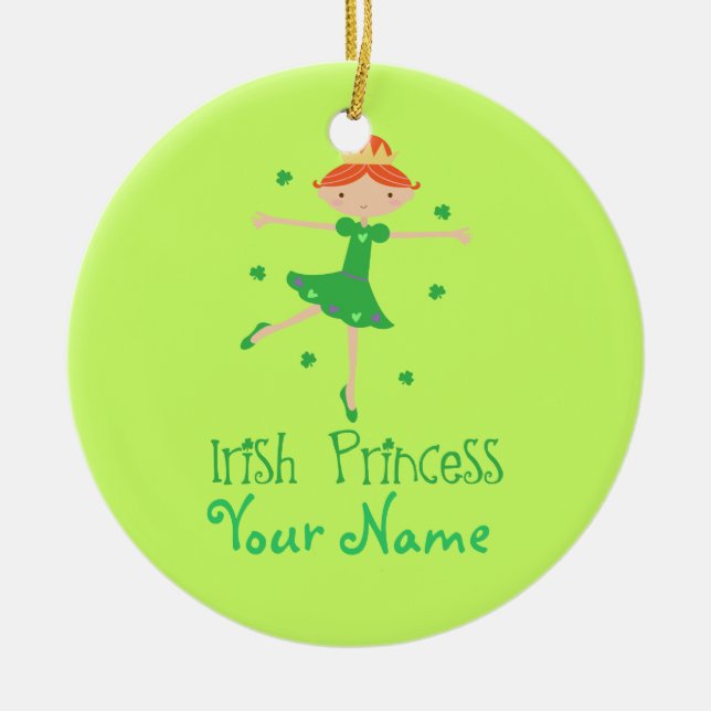 Princesa irlandesa personalizada Ornamento (Frente)