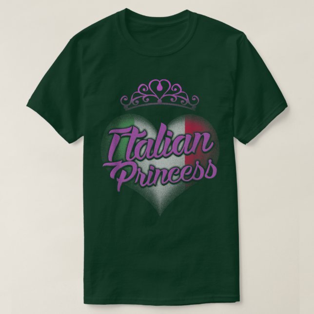 Princesa Italiana Camisa Orgulho Crianças Cardíaca (Frente do Design)