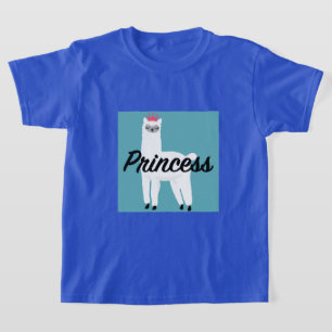 Princesa Lama Design - Camiseta Básica Para Menina