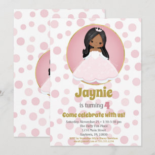 Princesa Menina Aniversário Convite do