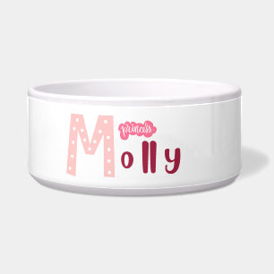 princesa Molly - cães e gatos - tigela personaliza