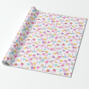 princesa papel de embrulho cor-de-rosa