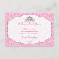 Princesa pequena Agradecimento Você Cartão