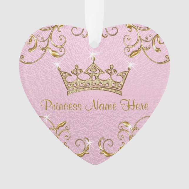 Princesa personalizada Ornamento Dobro Sided (Frente)