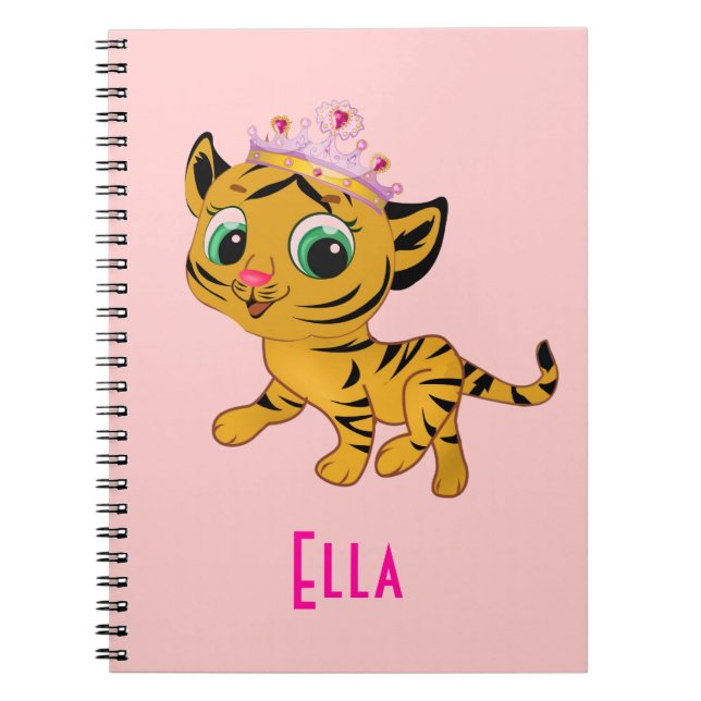 Princesa personalizada Tigress Caderno do tigre da (Frente)