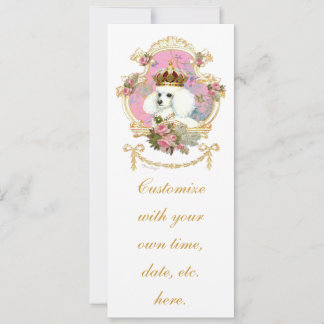 Princesa Poodle Branca e Rosas Rosa