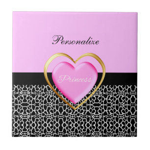Princesa preta cor-de-rosa feminino Girafa